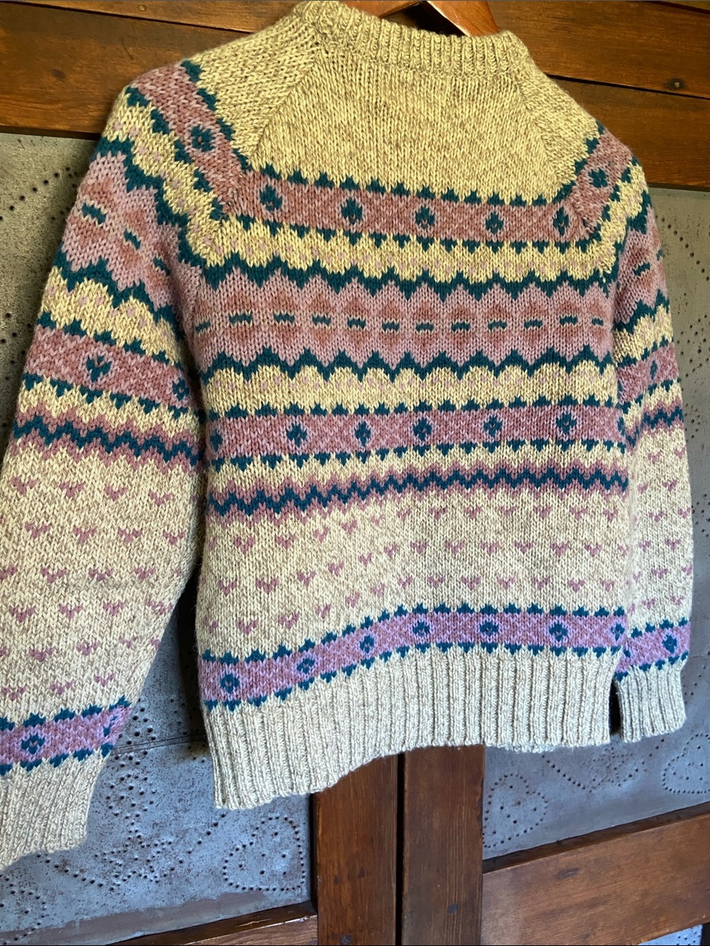 Super Rare Vintage Woolrich Sweater Fair Isle M - Picture 6 of 7